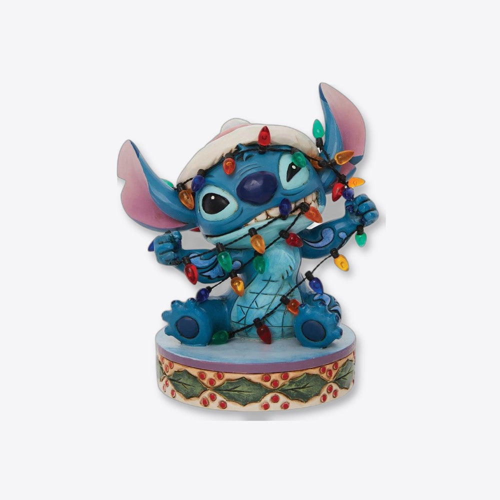 Figura enesco disney stitch envuelto en luces de navidad (imagen 2 de 6)