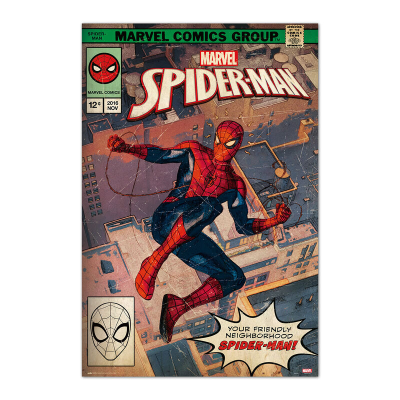 Marvel Poster Spiderman Diseño Cómic Erik Oficial
