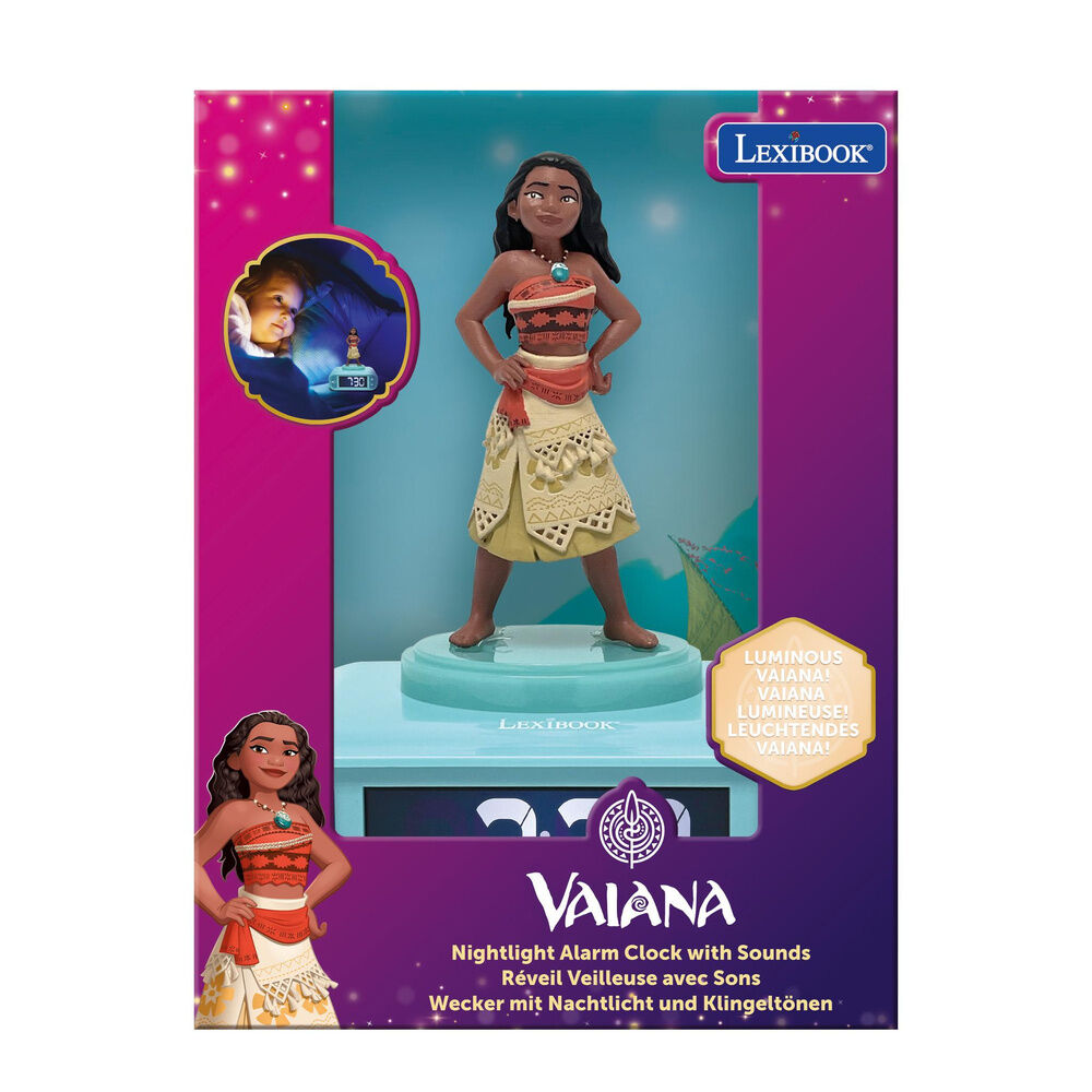 Lexibook Reloj Despertador Luz Nocturna 3D Vaiana Moana Disney (imagen 5 de 7)