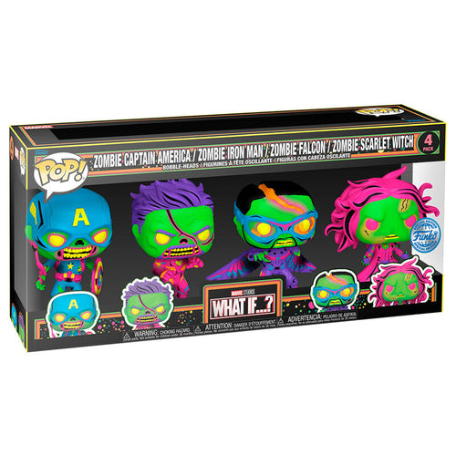 Funko Blister 4 figuras POP Marvel What If...? Exclusive