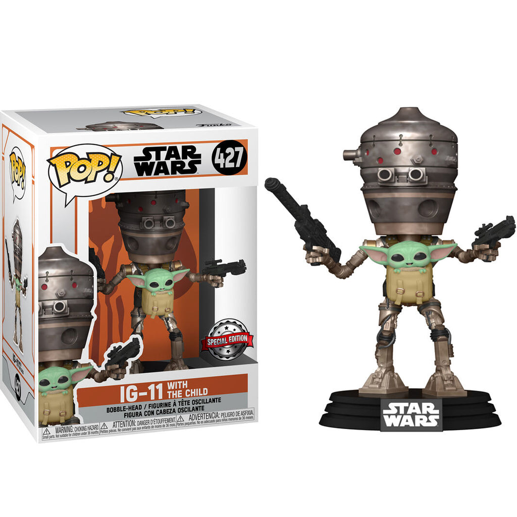 Funko Set figura POP & Tee Star Wars IG-11 With the Child Exclusive M (imagen 2 de 5)