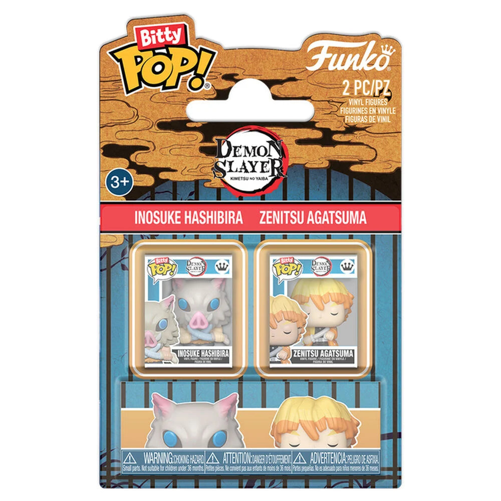 Demon Slayer Blister 2 Bitty POP Inosuke y Zenitsu Funko