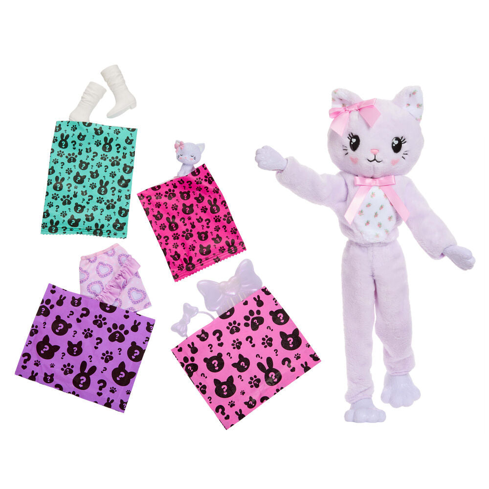 Mattel Muñeca Gatito Lila Cutie Reveal Lazos Dulces Barbie (imagen 3 de 6)