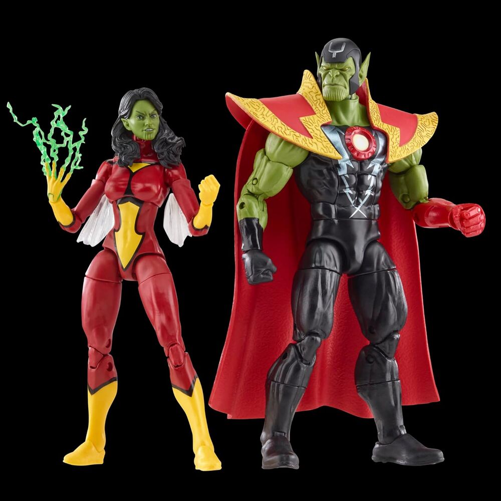 Hasbro Figuras Skrull Queen & Super Skrull Beyond Earth Mightiest Los Vengadores Avengers Marvel 15cm (imagen 5 de 8)