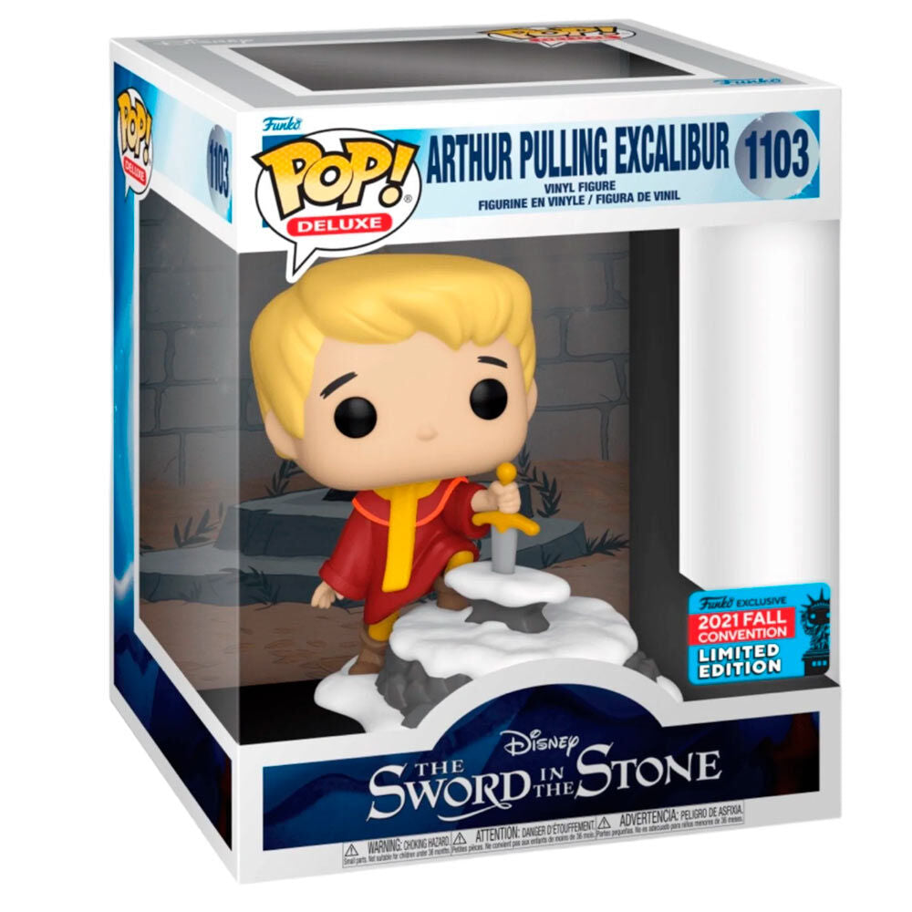 Funko Figura POP Deluxe Disney La espada en la piedra Arthur Pulling Excalibur Exclusive (imagen 2 de 3)