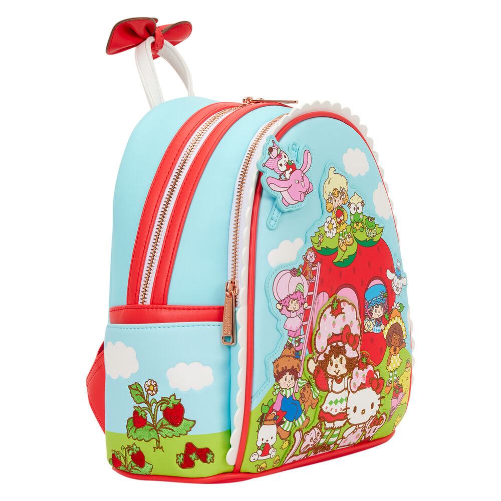 Mochila Shortcake Scented Hello Kitty & Friends x Strawberry Loungefly 26cm (imagen 3 de 6)