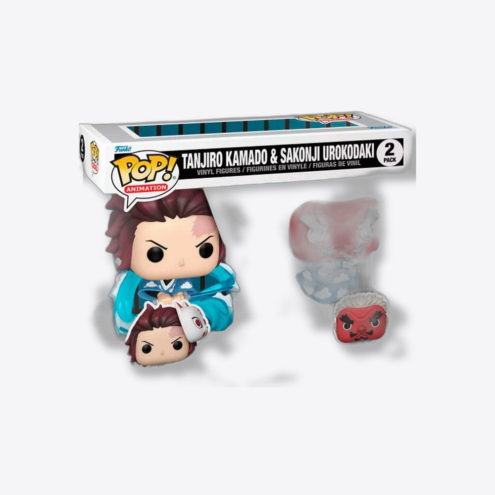 Funko Blister 2 figuras POP Demon Slayer Kimetsu no Yaiba Tanjiro Kamado & Sakonji Urokodaki (imagen 3 de 6)