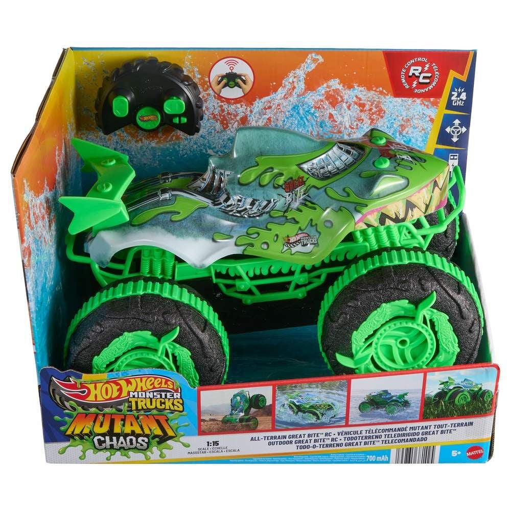 Mattel Coche Todoterreno radio control Mutant Chaos Monster Trucks Hot Wheels (imagen 3 de 6)