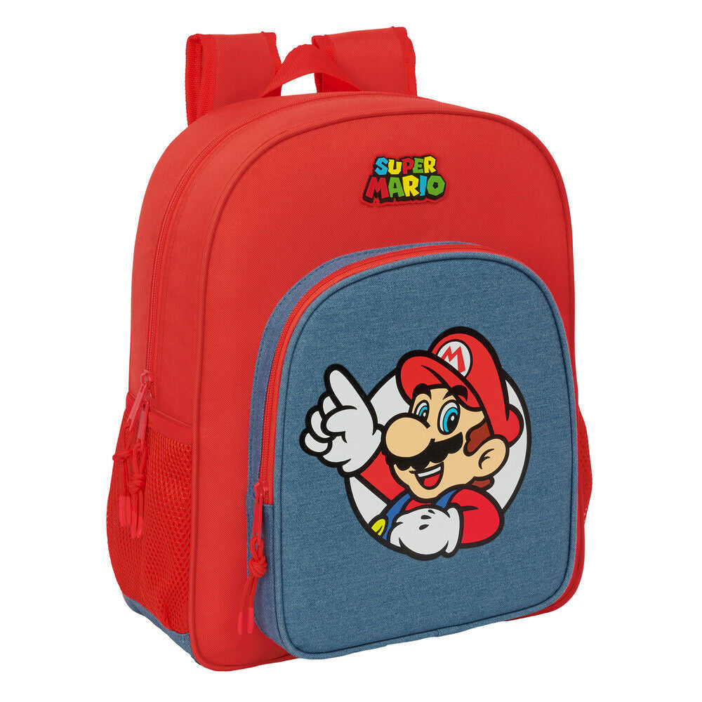 Safta Mochila Super Mario adaptable 38cm