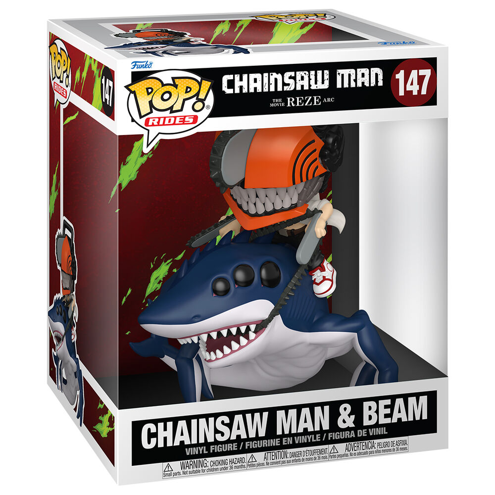 Chainsaw Man Figura POP Rides Deluxe Chainsaw Man & Beam Funko