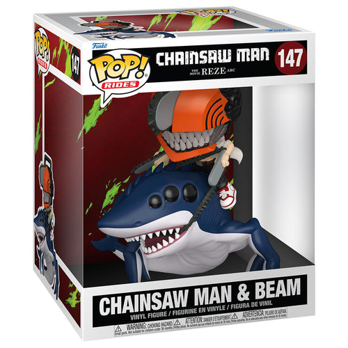 Chainsaw Man Figura POP Rides Deluxe Chainsaw Man & Beam Funko