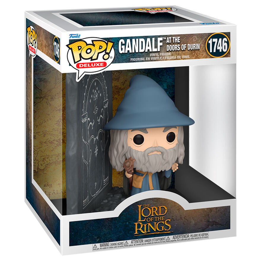 Funko Figura POP Deluxe El Señor de los Anillos Gandalf with Doors of Durin (imagen 2 de 3)