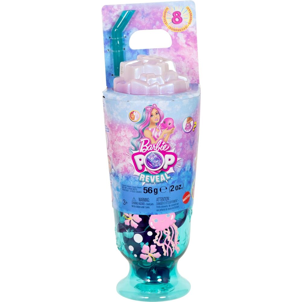 Mattel Muñeca Granizado de Mar Copa Azul Pop Reveal Barbie (imagen 2 de 7)