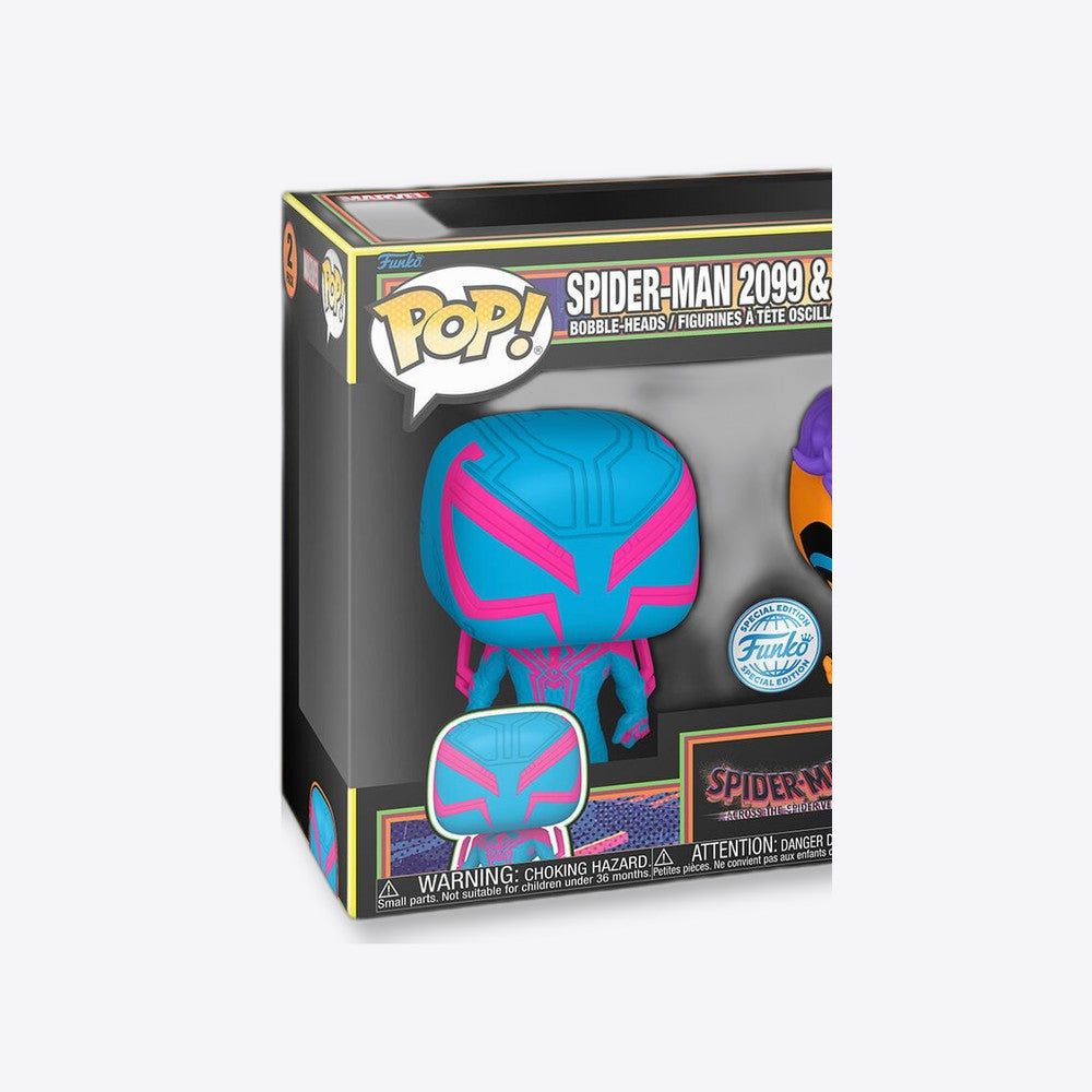 Funko Blister 2 figuras POP Spiderman - Spider-Man 2099 & Spider-Man India Exclusive (imagen 4 de 6)
