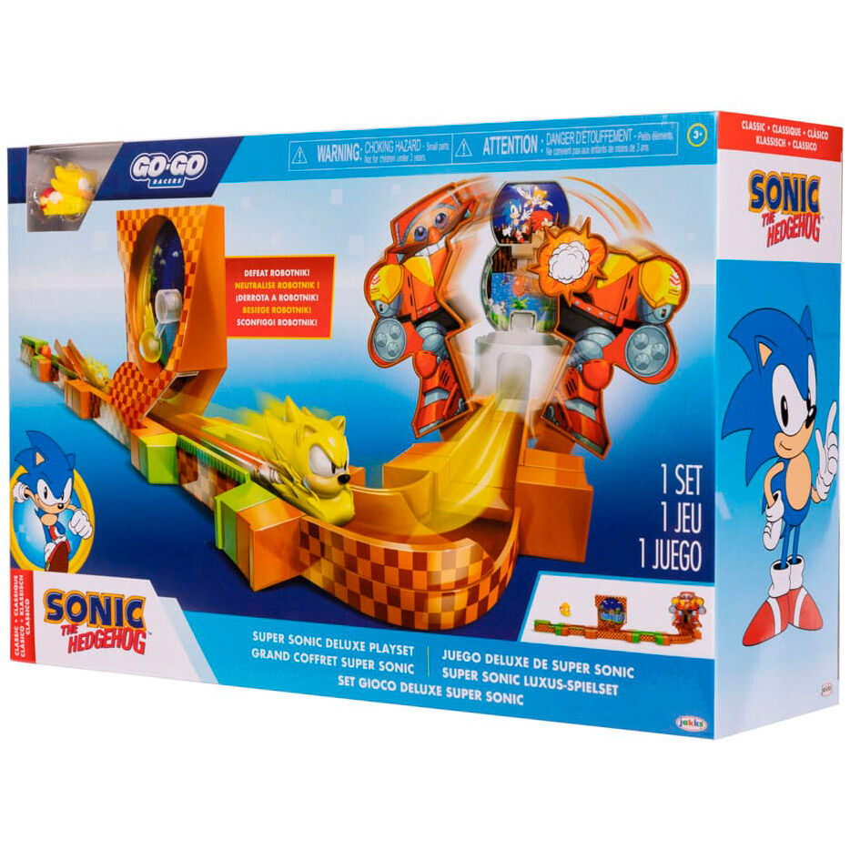 Jakks Pacific Playset Super Sonic Deluxe Go Go Racers Sonic (imagen 7 de 8)