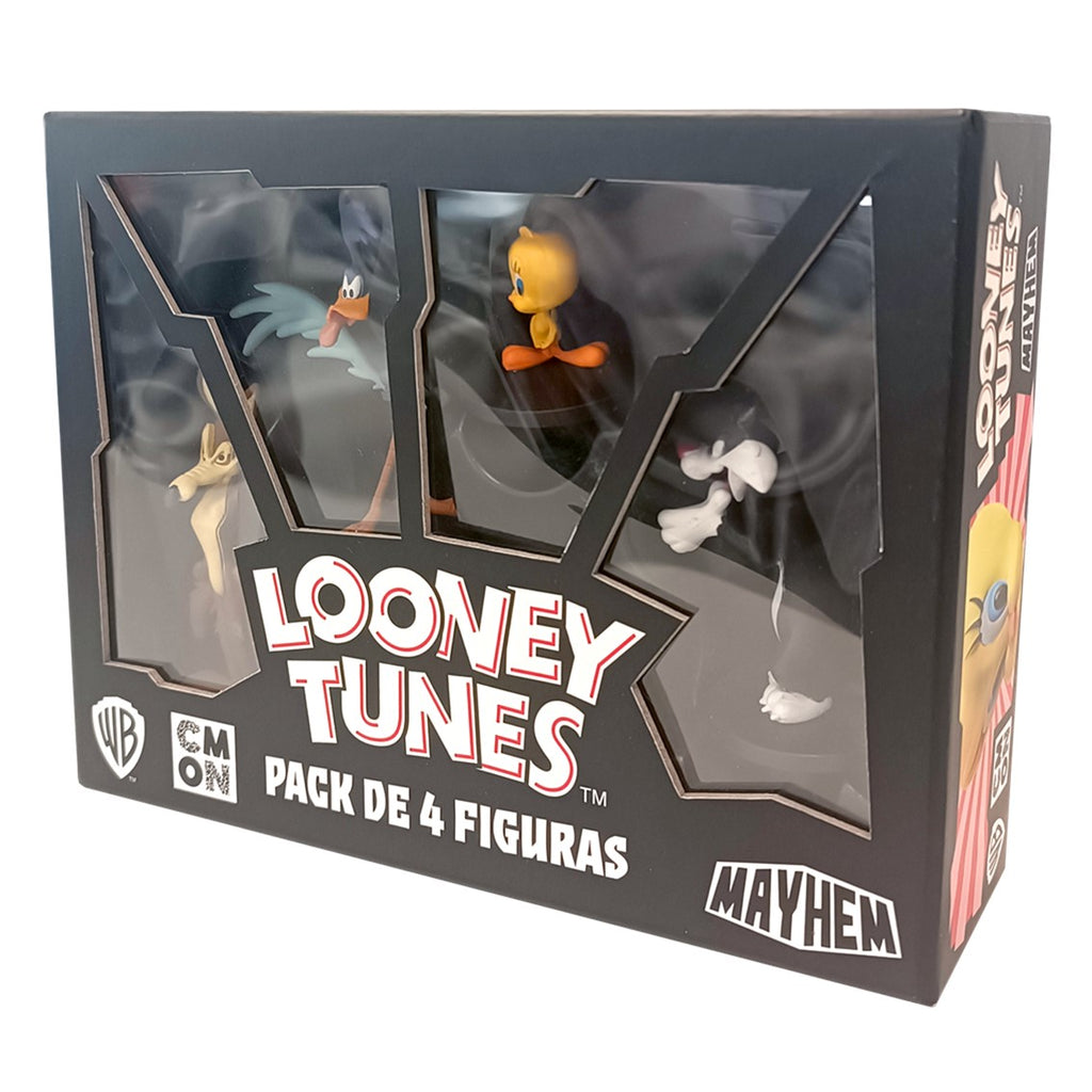 Asmodee Juego de mesa looney tunes mayhem pack de 4 figuras pegi 10
