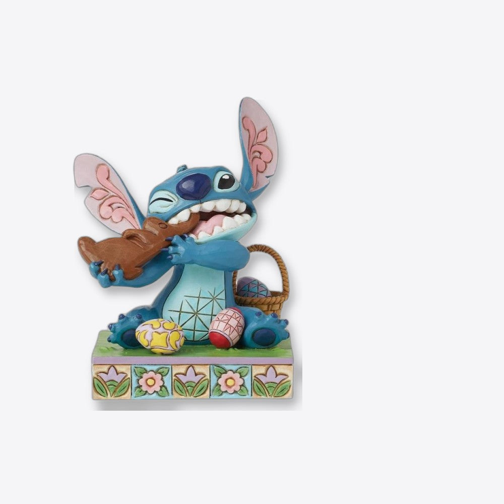 Figura enesco diseny stitch comiendo conejo de chocolate con huevos (imagen 6 de 6)