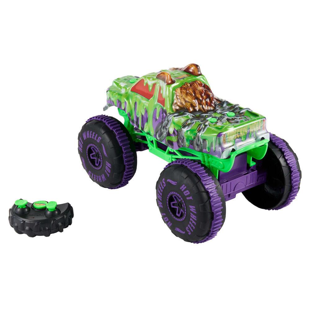 Mattel Coche radio control Wreckin Wolf Hot Wheels (imagen 5 de 6)