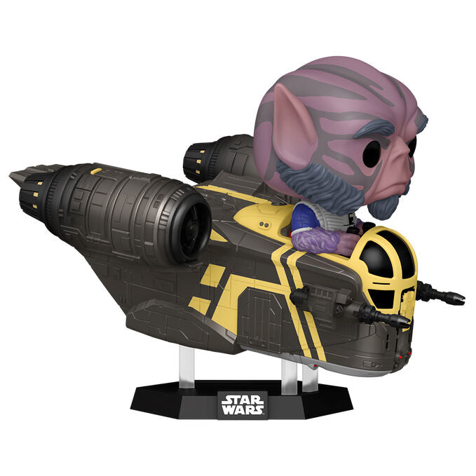 Funko Figura POP Rides Deluxe Star Wars Mandalorian & Grogu Zeb Orrelios in the Razor Crest