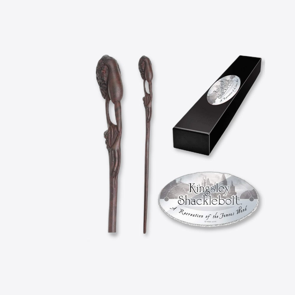 Replica the noble collection harry potter kingsley shaklebolt varita con caja y placa de identificacion (imagen 4 de 6)