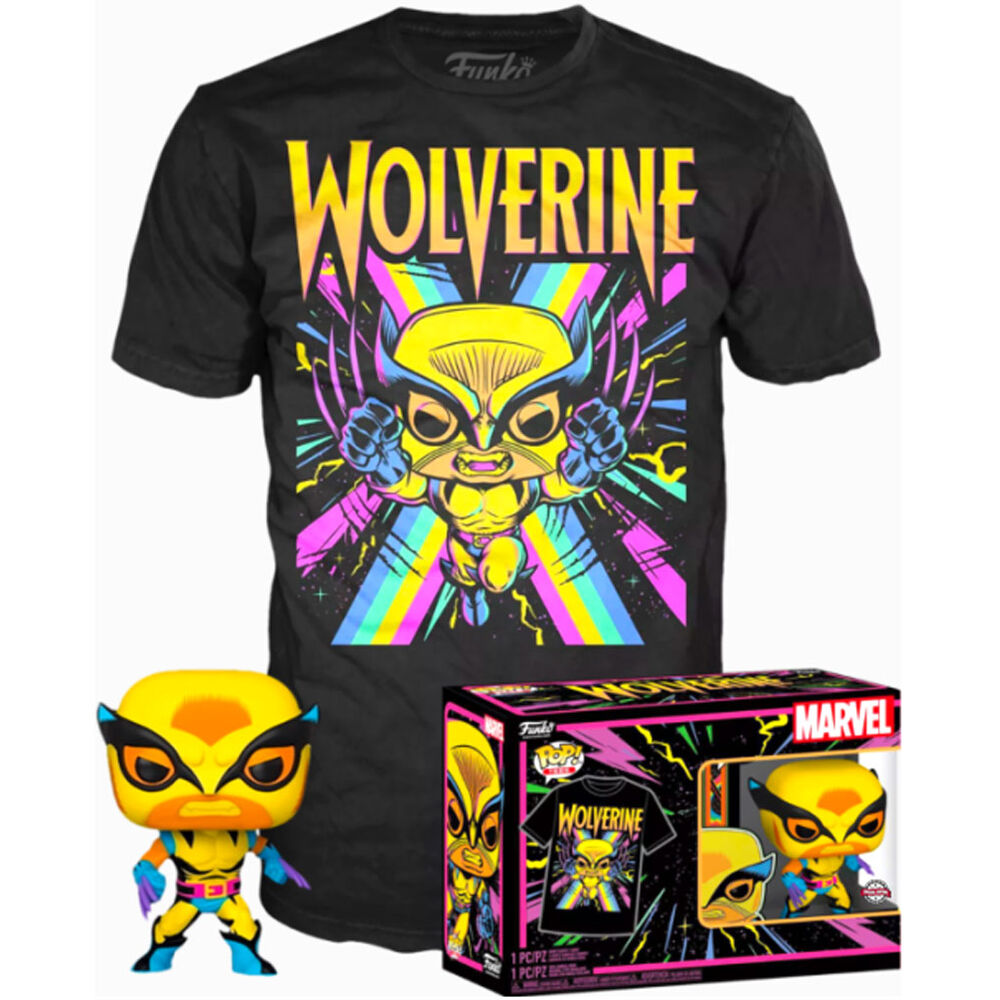 Funko Set figura POP & Tee Marvel Wolverine Black Light