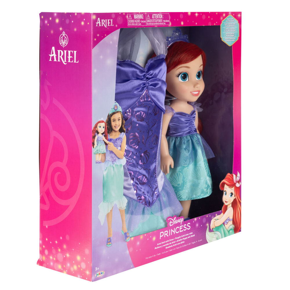 Jakks Pacific Muñeca Ariel + Disfraz La Sirenita Disney 38cm (imagen 5 de 6)