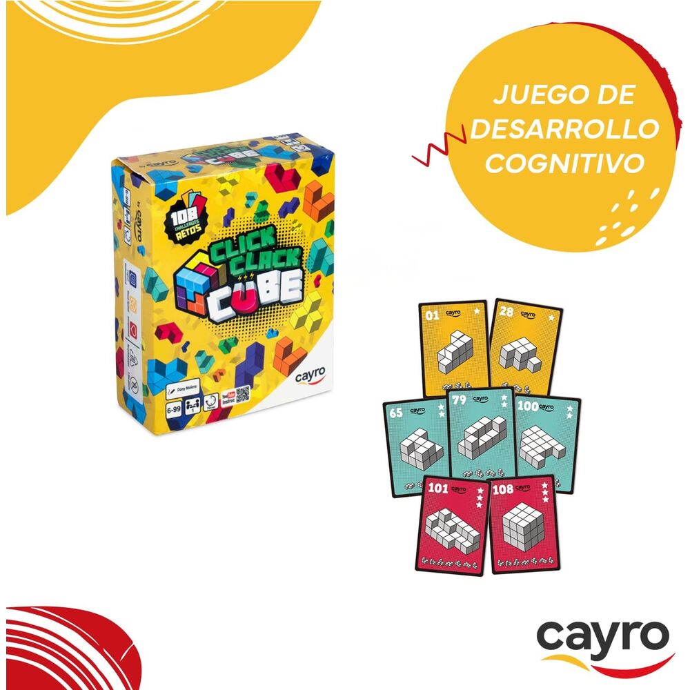 Juego de Habilidad Click Clack Cube Cayro Rompecabezas