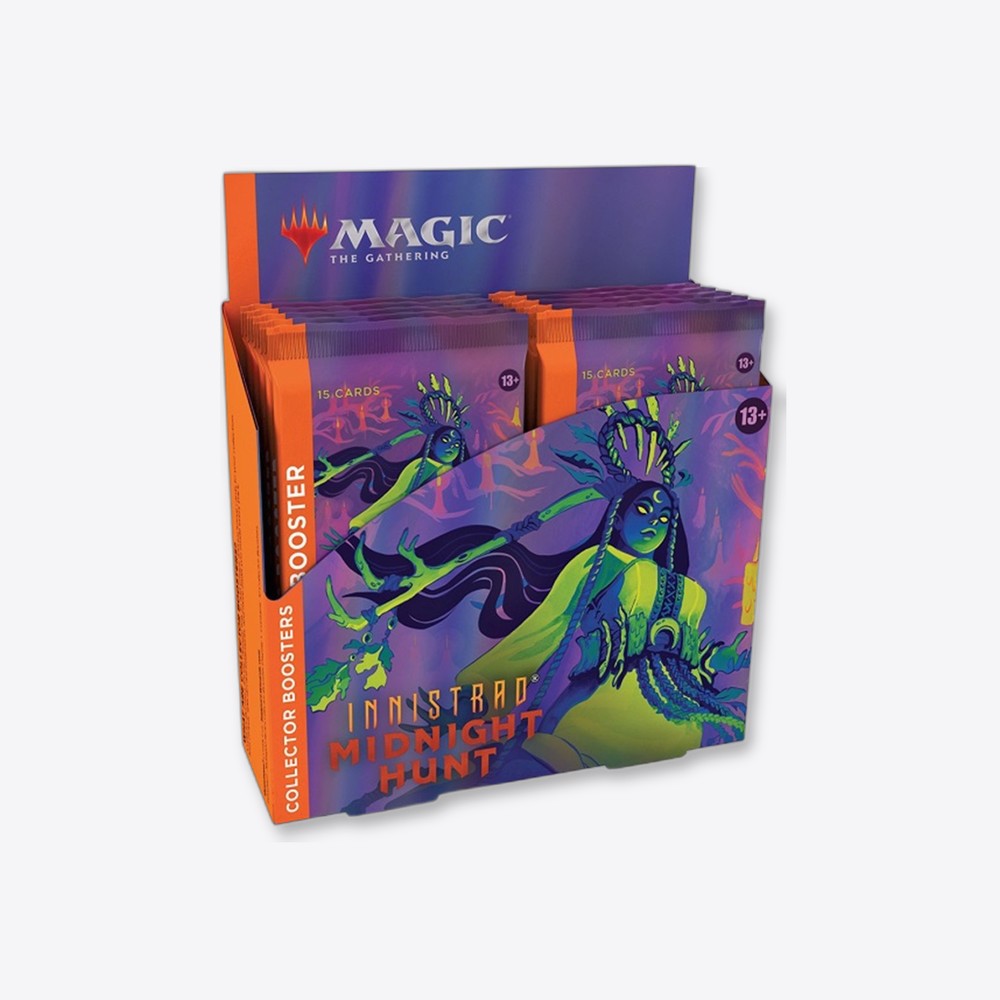 Juego de cartas collector booster wizards of the coast magic the gathering midnight hunt 12 sobres ingles (imagen 2 de 6)