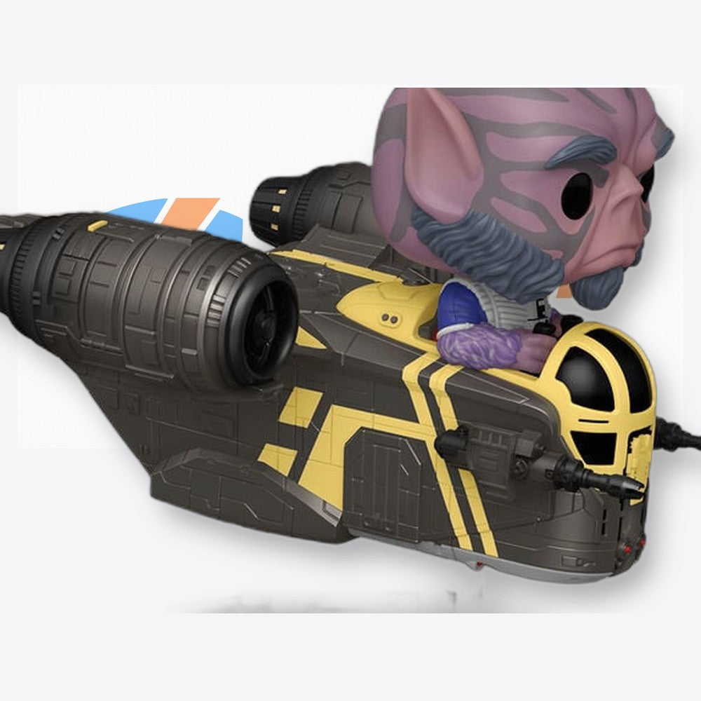 Funko Figura POP Rides Deluxe Star Wars Mandalorian & Grogu Zeb Orrelios in the Razor Crest (imagen 6 de 6)