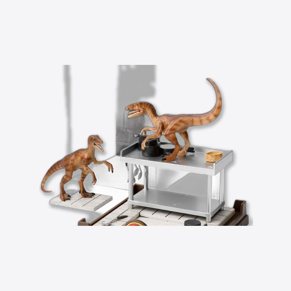 Figura the noble collection jurassic park velociraptor bendyfig diorama (imagen 5 de 6)
