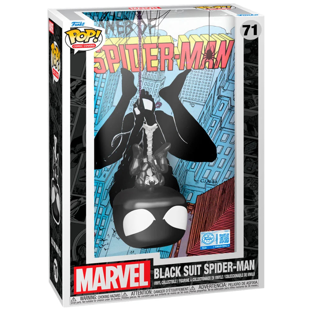 Spiderman Figura POP Comic Cover Black Suit Marvel Funko