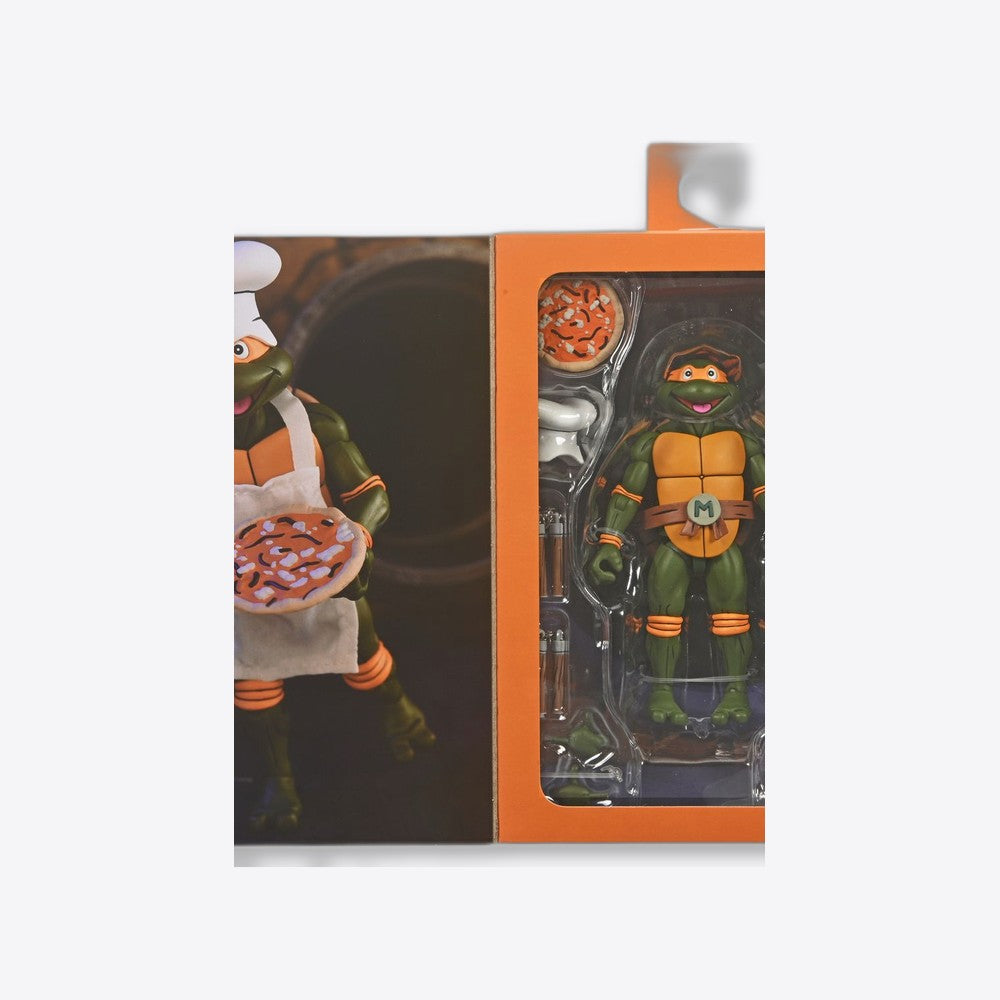 Figura neca teenage mutant ninja turtles cartoon ultimate michelangelo vhs scale action 18cm (imagen 5 de 6)