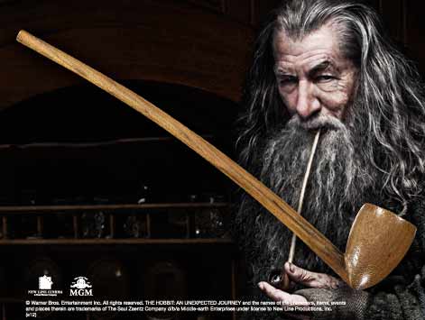 Replica the noble collection l hobbit pipa gandalf de 23 cm