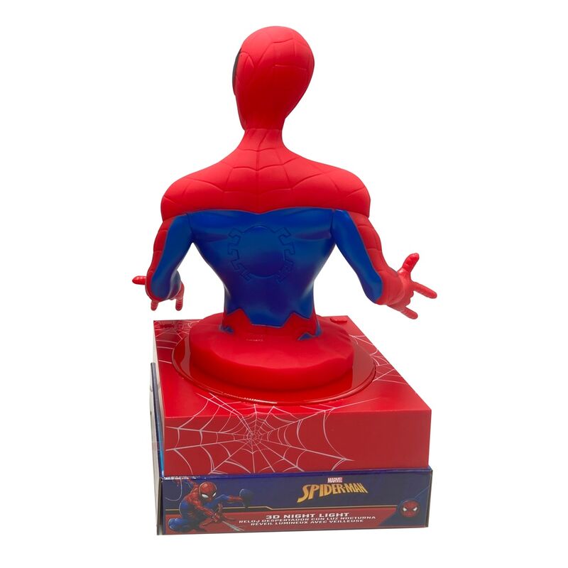 Kids Licensing Lampara 3D con despertador Spiderman Marvel (imagen 3 de 6)