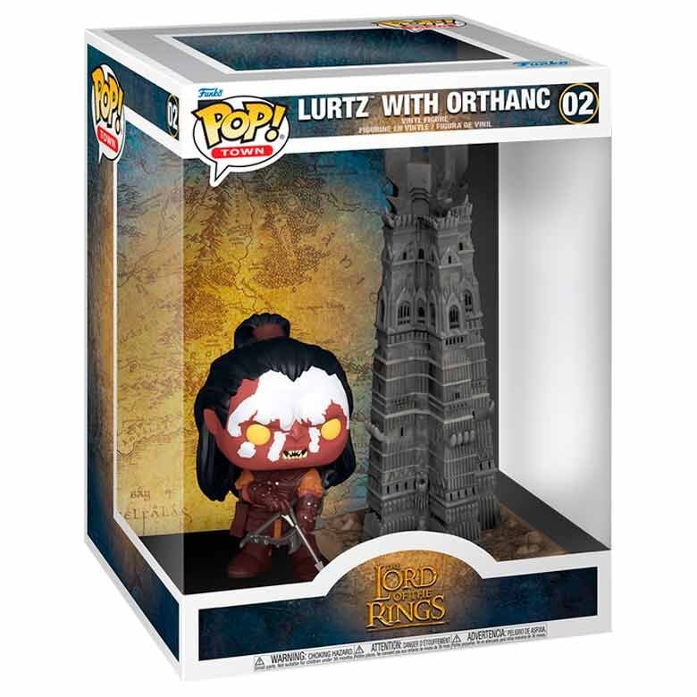 Funko Figura POP Town El Señor de los Anillos Lurtz with Orthanc (imagen 2 de 3)