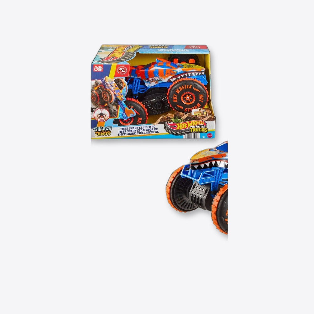 Mattel Coche radio control Tiger Shark Climber Monster Trucks Hot Wheels (imagen 5 de 6)