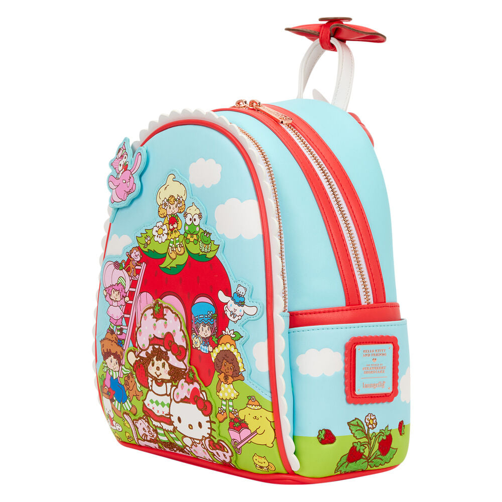 Mochila Shortcake Scented Hello Kitty & Friends x Strawberry Loungefly 26cm (imagen 2 de 6)