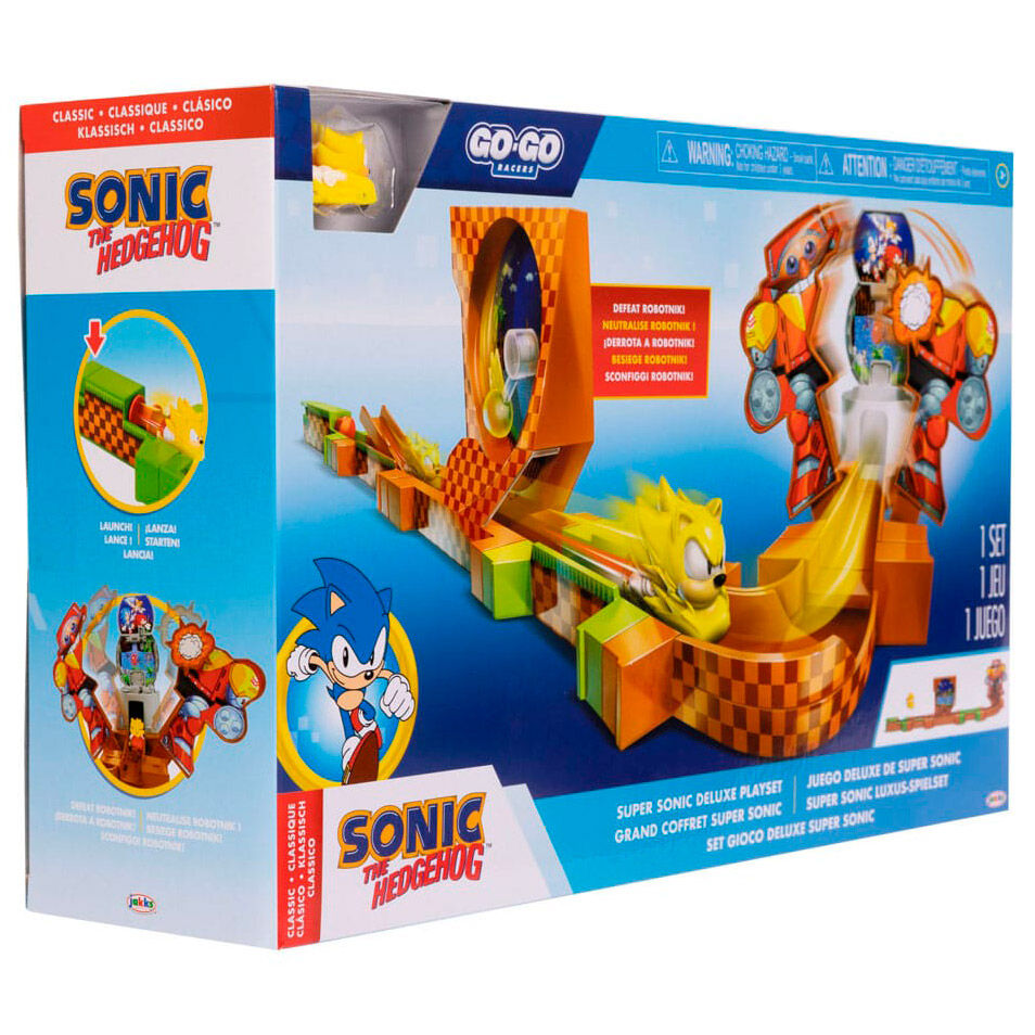 Jakks Pacific Playset Super Sonic Deluxe Go Go Racers Sonic (imagen 6 de 8)