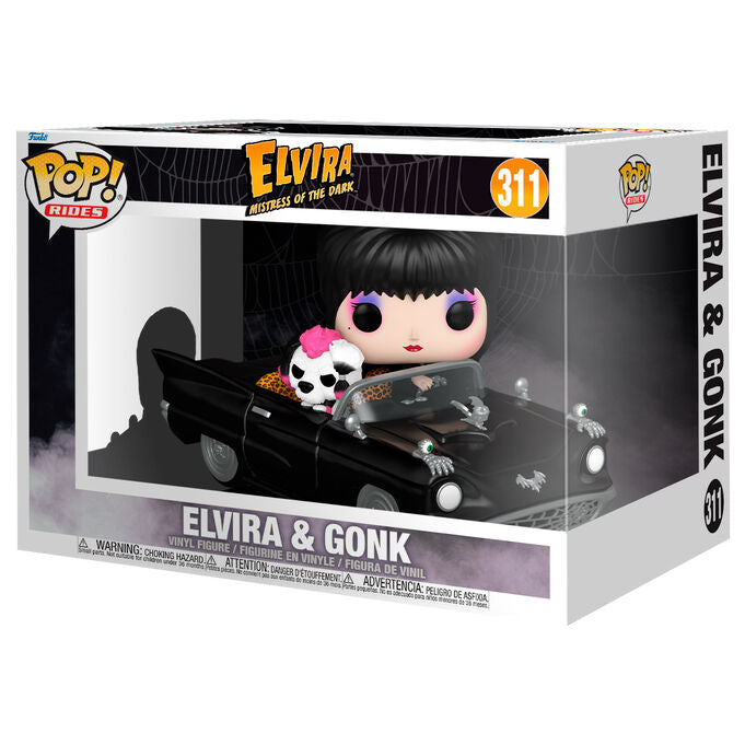 Funko Figura POP Rides Deluxe Elvira Mistress of the Dark Elvira & Gonk (imagen 2 de 3)