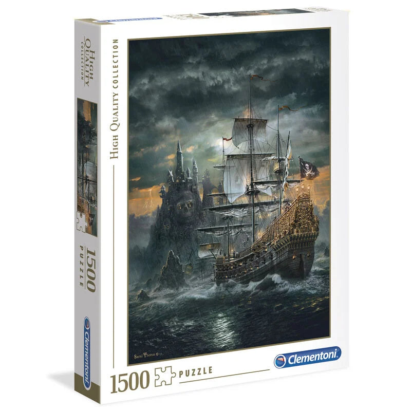 Puzzle Barco Pirata Aventura en Alta Mar 1500 Piezas