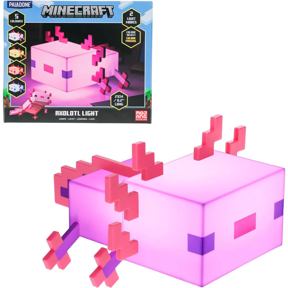 [Minecraft] Lámpara LED Ajolote 13cm Coleccionable (55 chars)