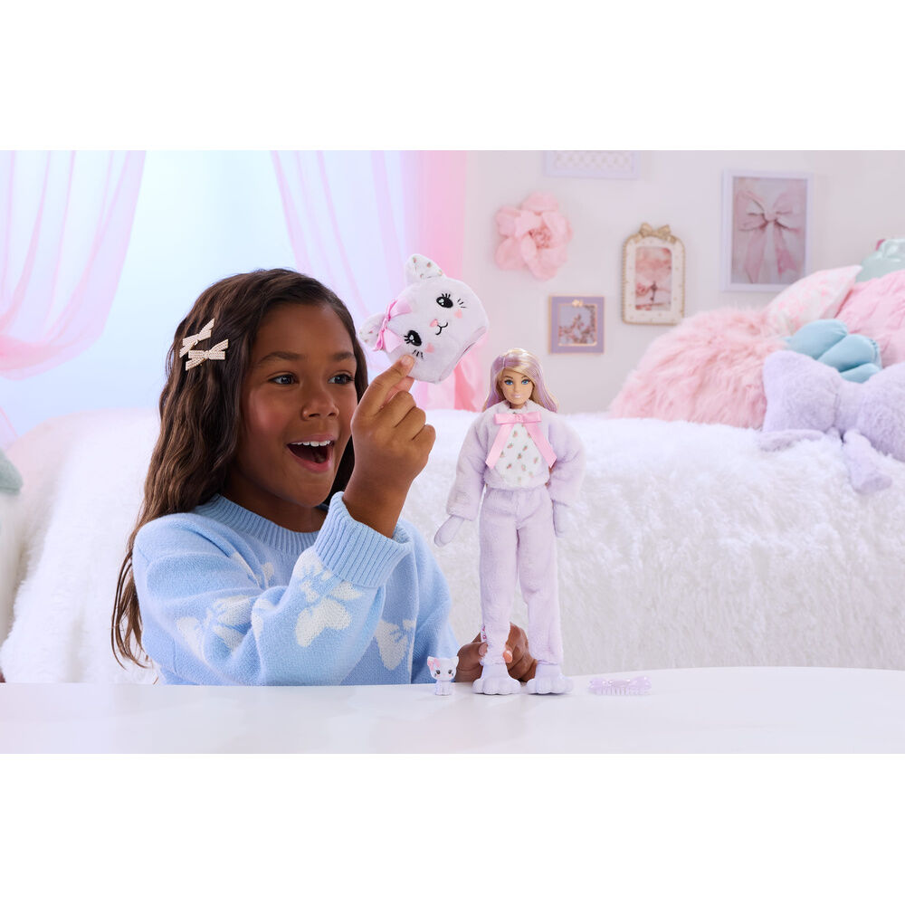 Mattel Muñeca Gatito Lila Cutie Reveal Lazos Dulces Barbie (imagen 5 de 6)