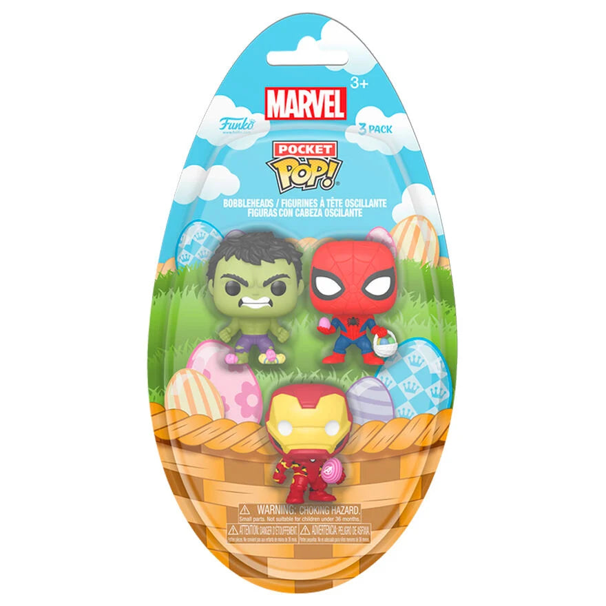 Marvel Pocket POP Blister Spiderman Hulk Iron Man Pascua Funko