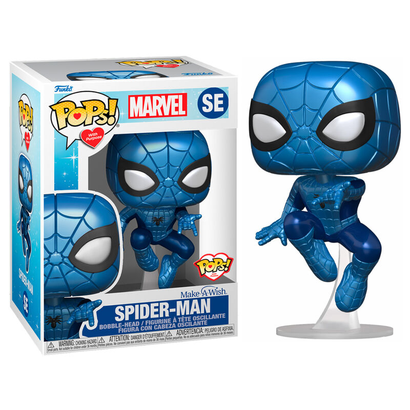 Marvel Figura POP Spiderman Make a Wish Metallic