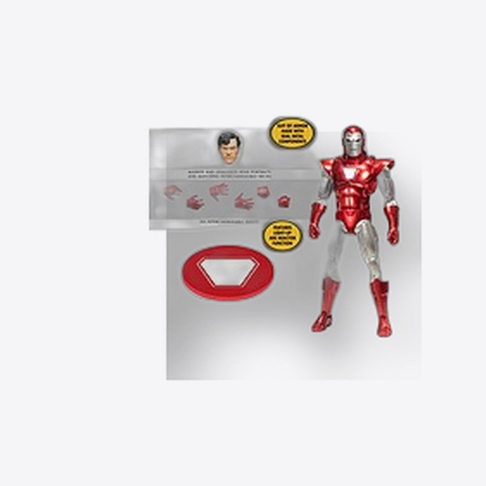 Figura mezco toyz marvel one:12 collective iron man silver centurion edition 16cm (imagen 4 de 6)