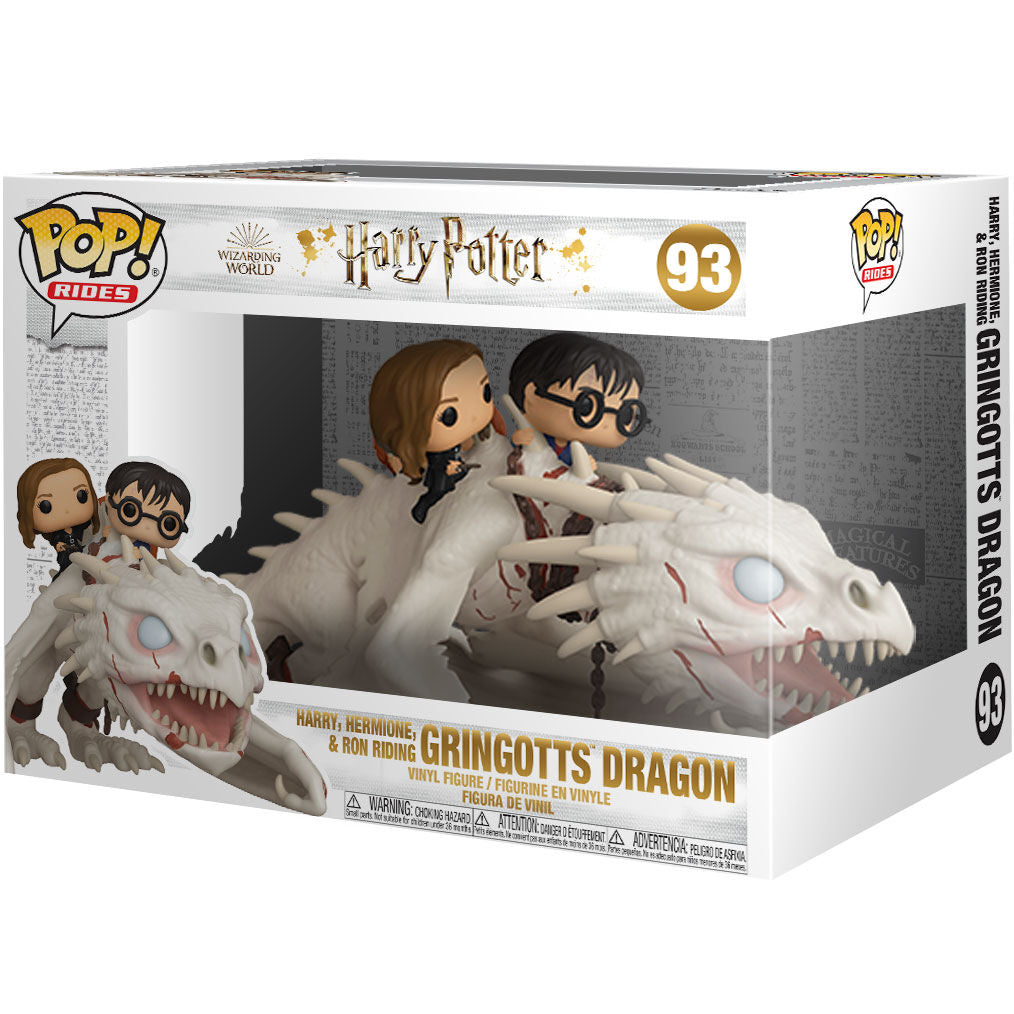 Harry Potter Figura POP Dragón Gringotts con Trío Funko