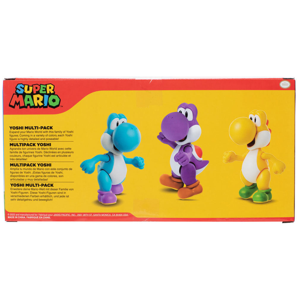 Jakks Pacific Blister 3 figuras Yoshi Super Mario Bros 10cm (imagen 6 de 8)