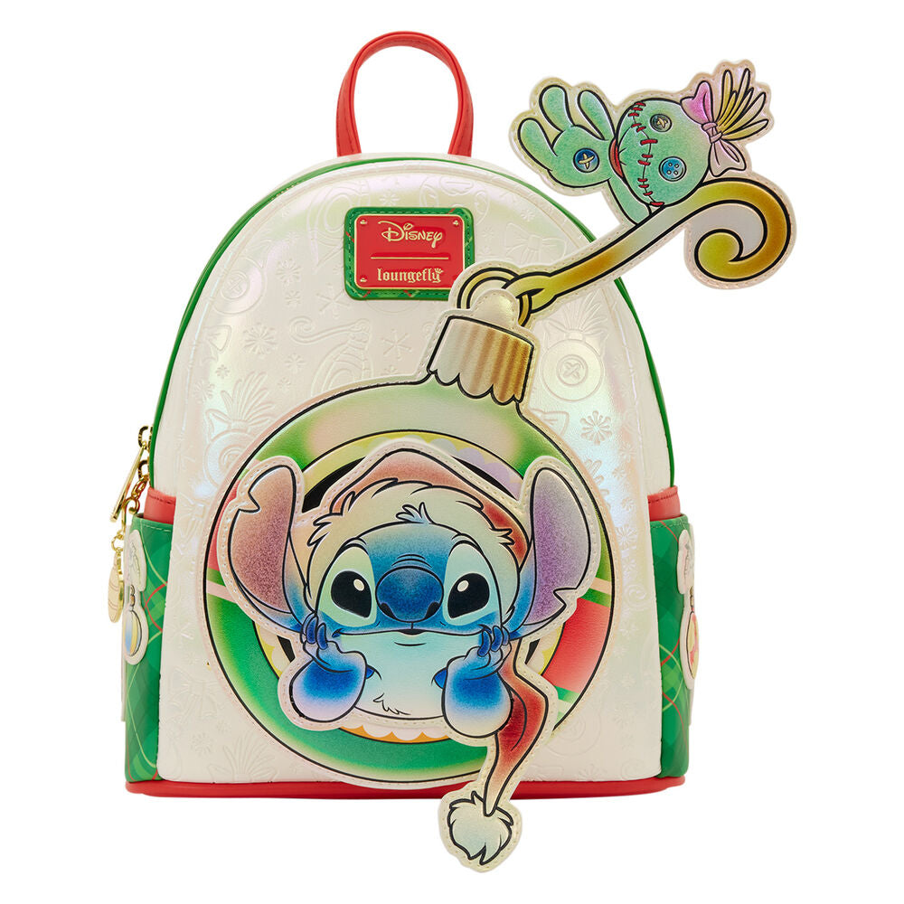 Mochila Holiday Stitch Disney Loungefly 26cm (imagen 3 de 8)