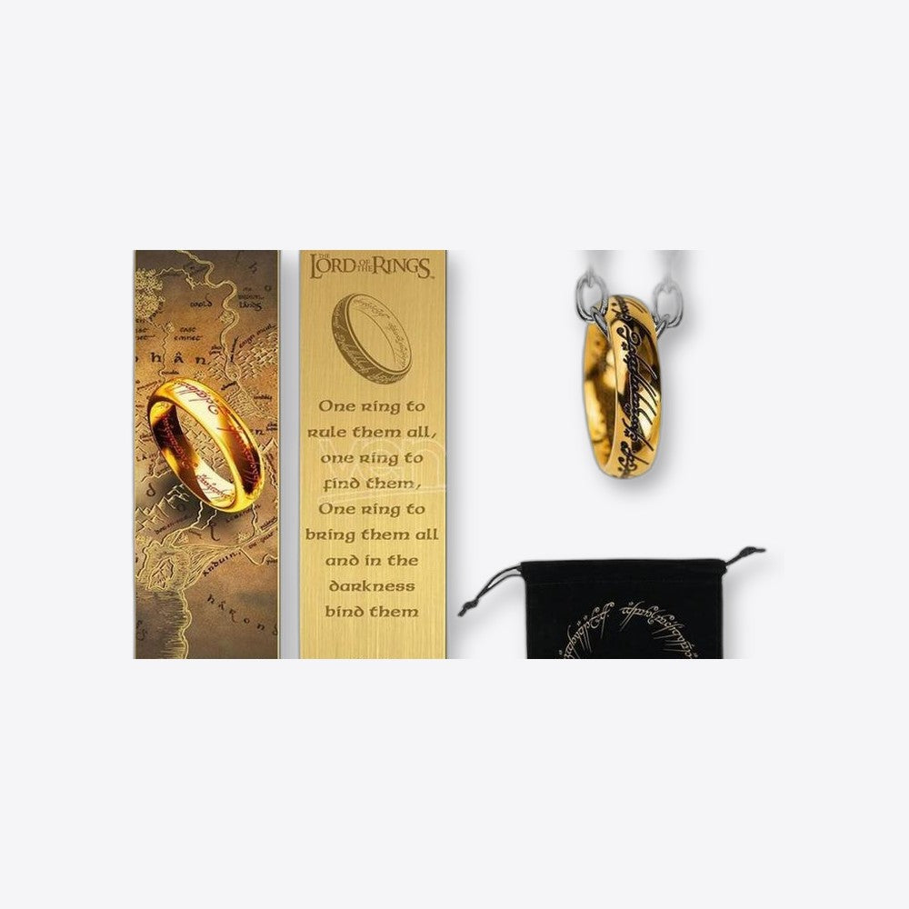 Pack regalo cinereplicas el señor de los anillos marcapaginas metal y anillo único (imagen 5 de 6)