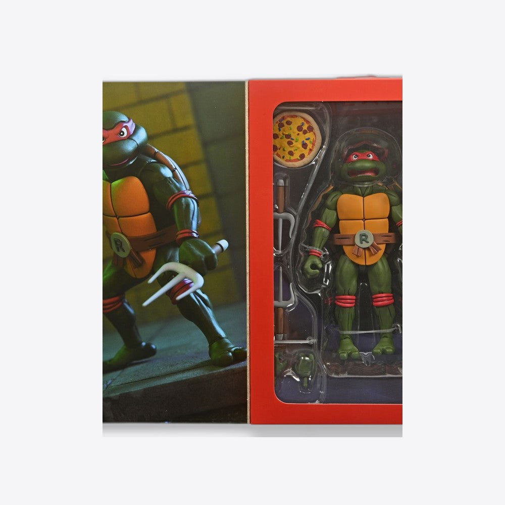 Figura neca teenage mutant ninja turtles cartoon ultimate raphael vhs scale action 18cm (imagen 5 de 6)